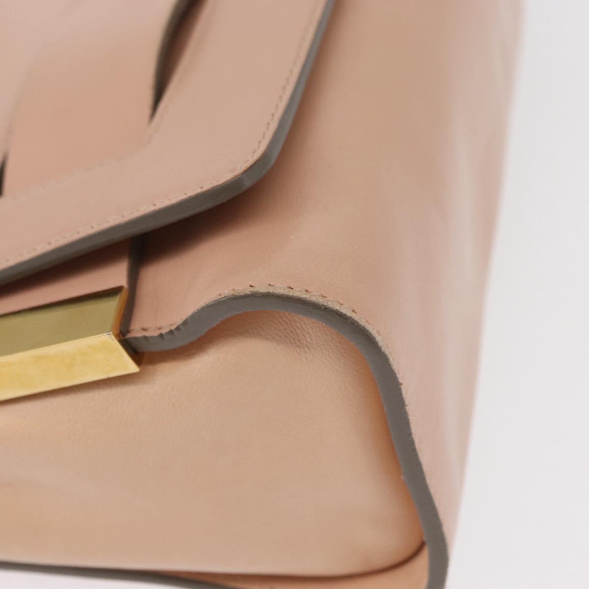 Chloe Chain Shoulder Bag Leather Pink Gold Auth BA8401