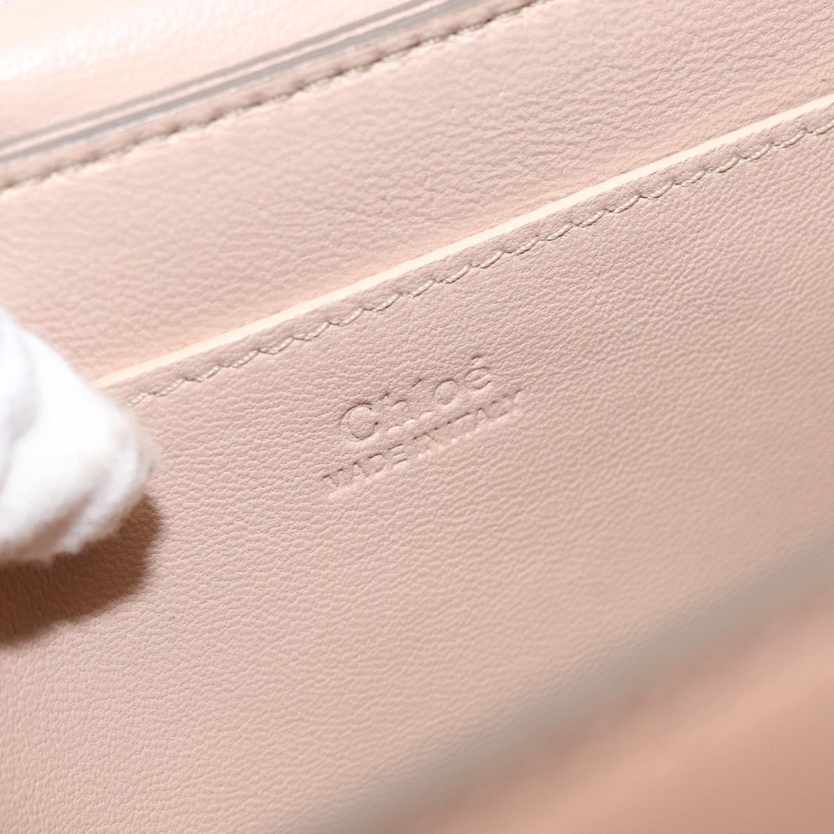 Chloe Chain Shoulder Bag Leather Pink Gold Auth BA8401