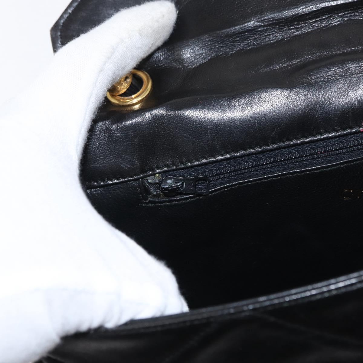 CHANEL Matelasse Shoulder Bag Lamb Skin Brown Gold CC Auth BA8409