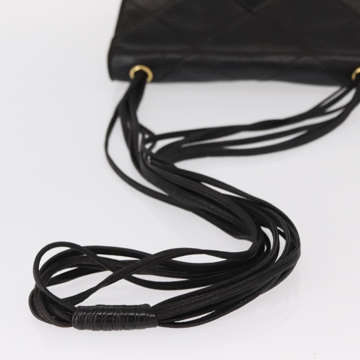 CHANEL Matelasse Shoulder Bag Lamb Skin Brown Gold CC Auth BA8409