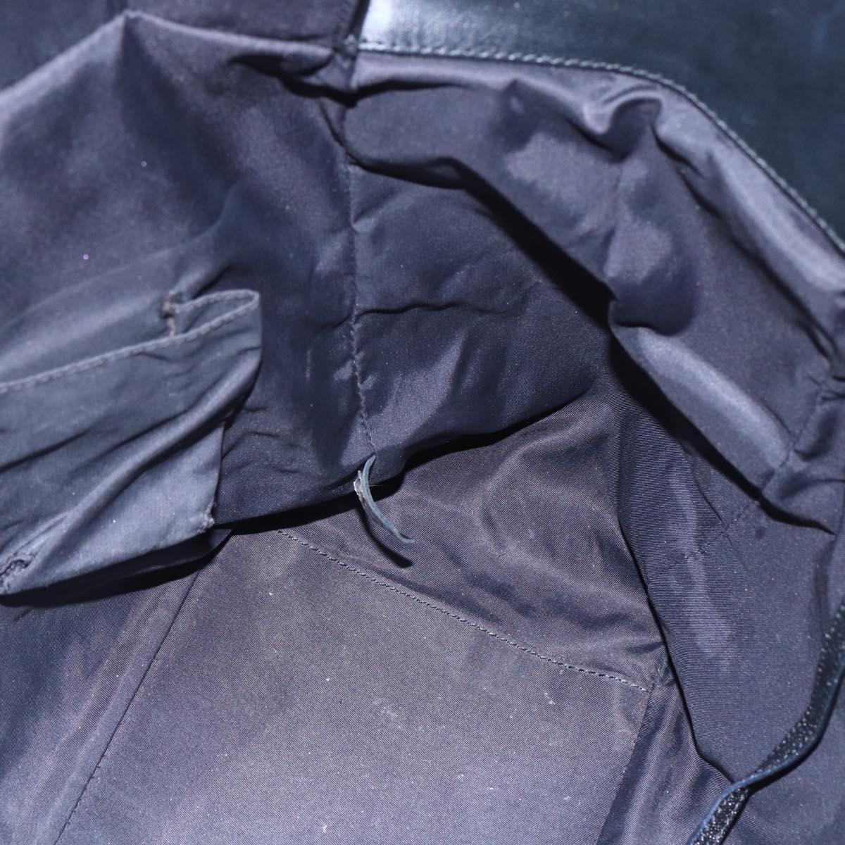 CHANEL Paris Biarritz MM Tote Bag Coated Canvas Black Silver CC Auth BA8414