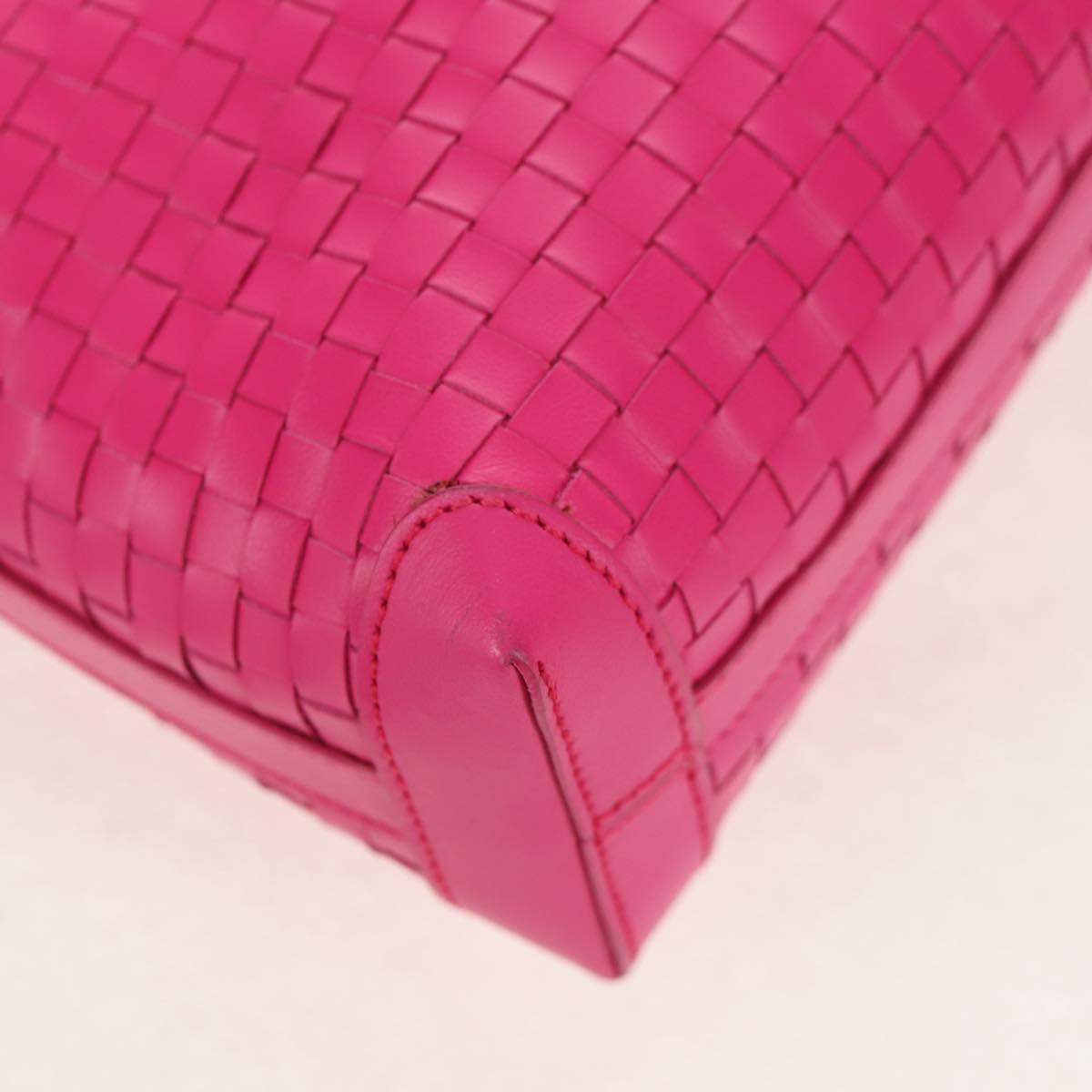 Salvatore Ferragamo Gancini Shoulder Bag Leather Pink Silver Auth BA8419V