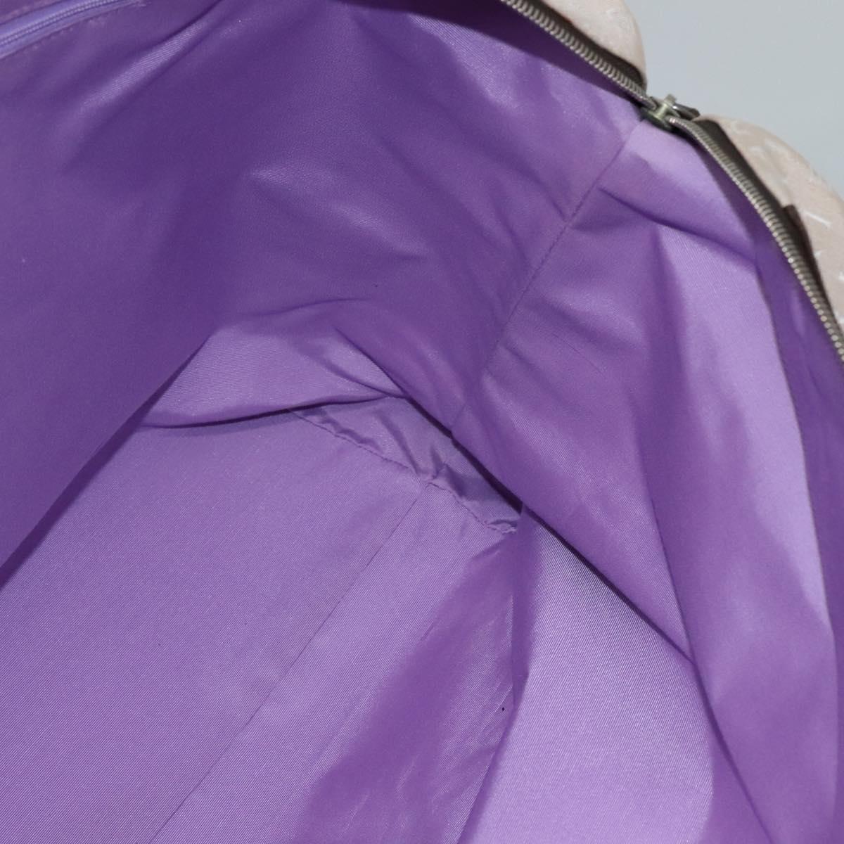 BVLGARI Logo Mania Tote Bag Canvas Beige Auth BA842