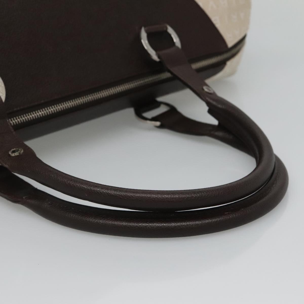 BVLGARI Logo Mania Tote Bag Canvas Beige Auth BA842