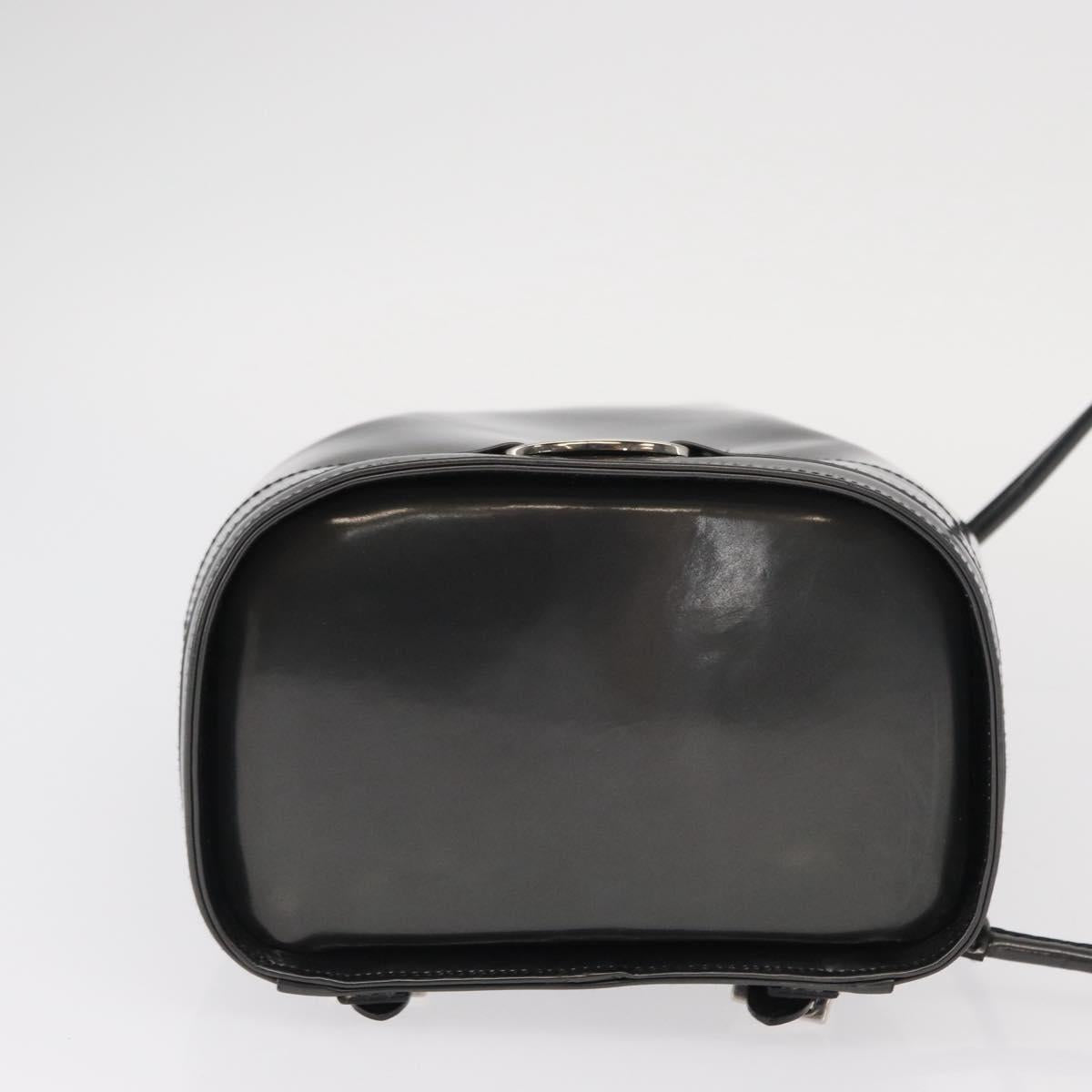 Salvatore Ferragamo Vala Backpack Leather Silver Auth BA8422