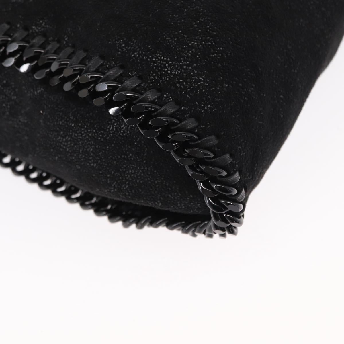 Stella MacCartney Chain Falabella Bag polyester Black Silver 371223 Auth BA8431