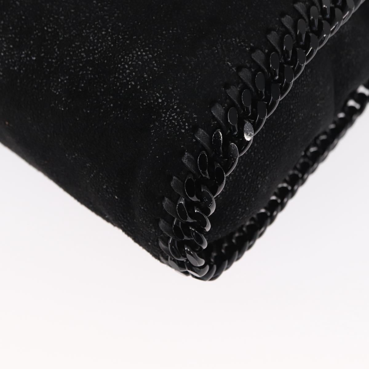 Stella MacCartney Chain Falabella Bag polyester Black Silver 371223 Auth BA8431