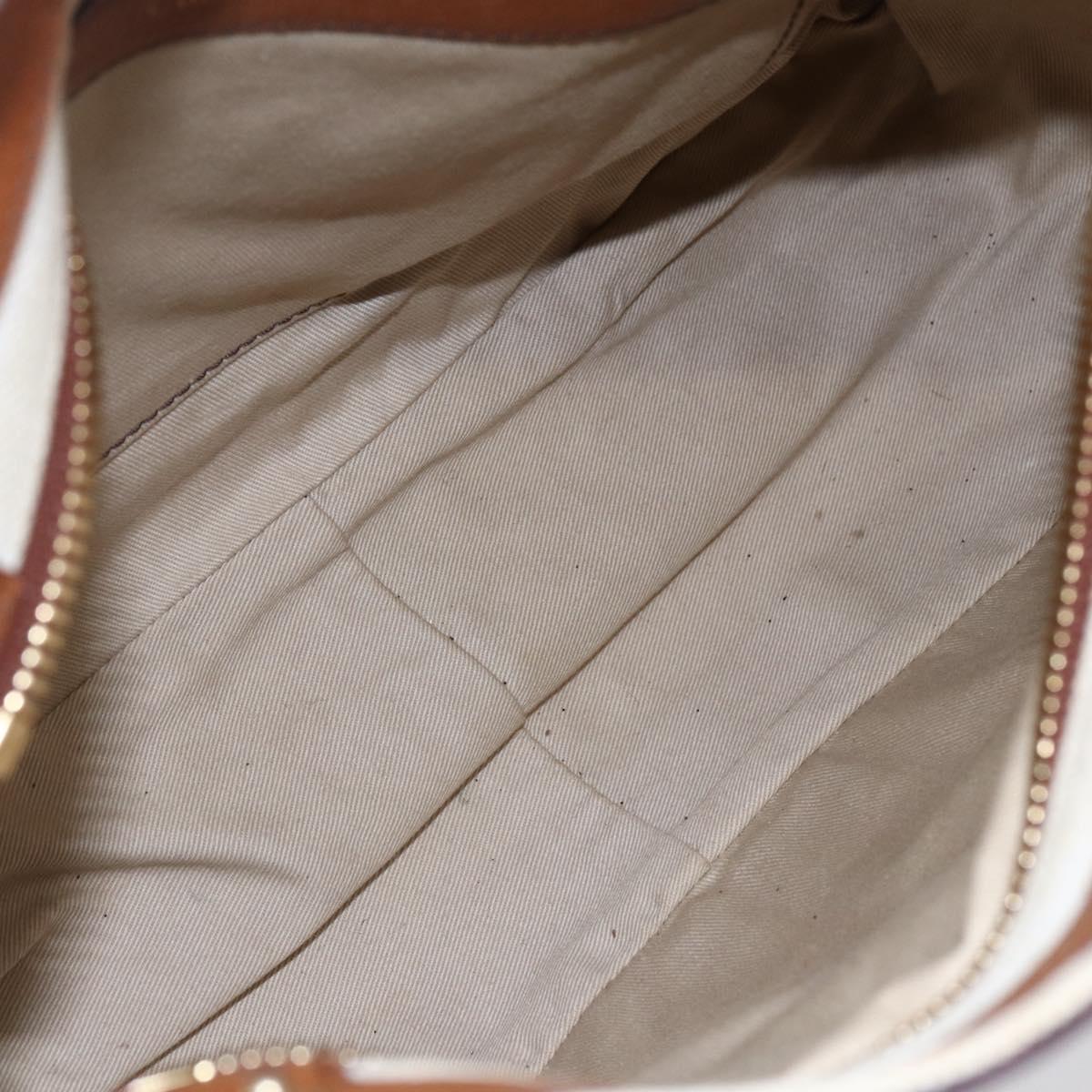 Chloe Margaret Hand Bag Leather 2way Brown Gold Auth BA8432