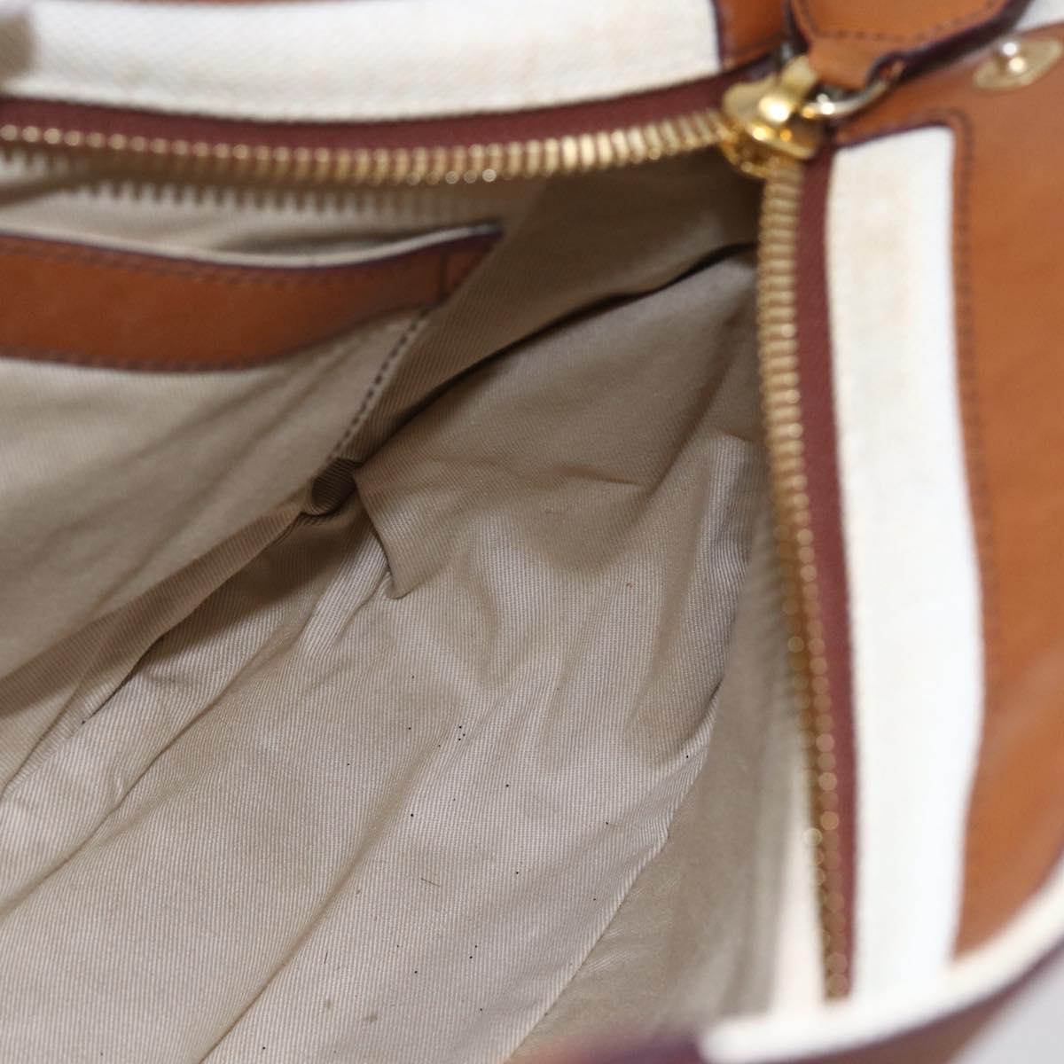 Chloe Margaret Hand Bag Leather 2way Brown Gold Auth BA8432