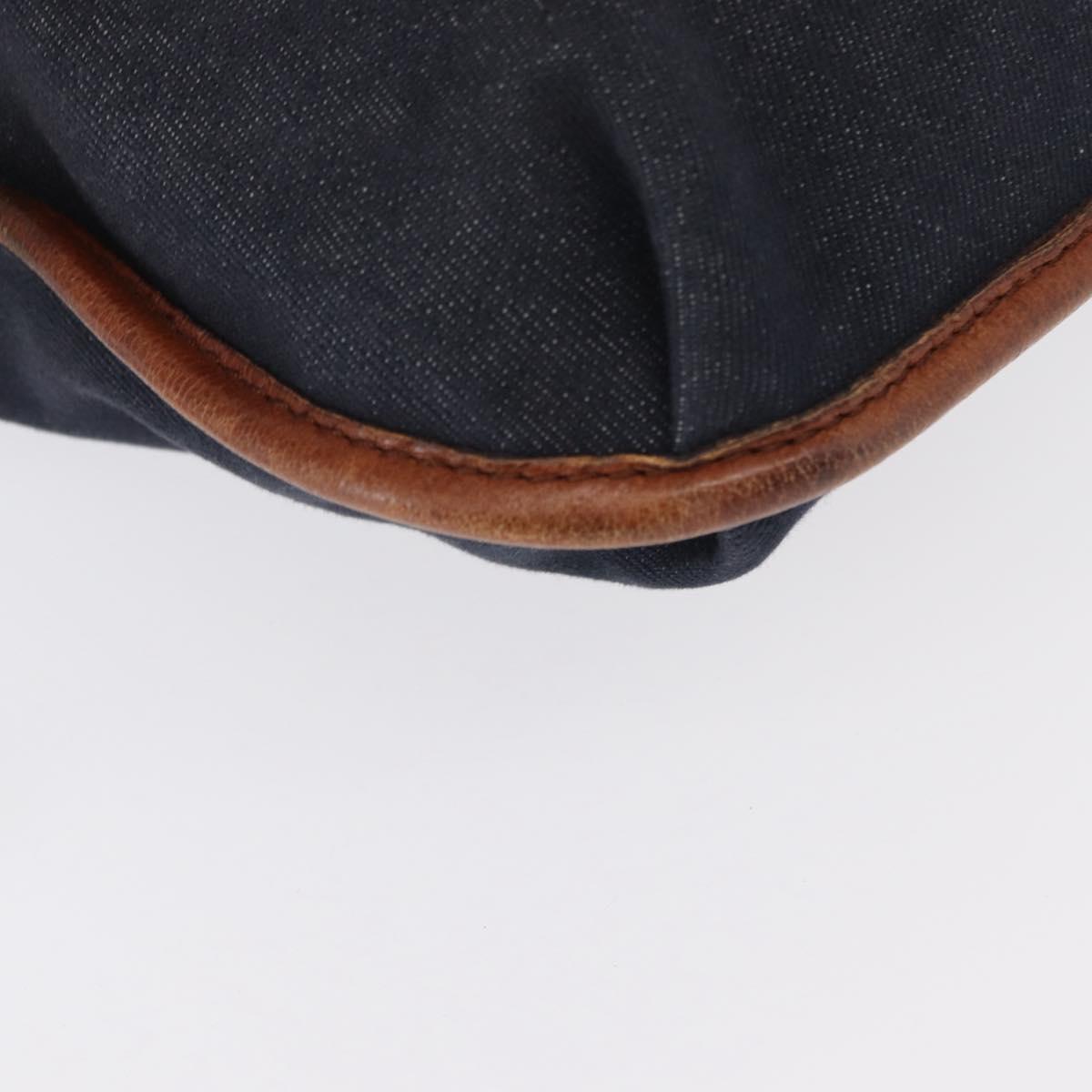 Chloe Shoulder Bag Denim Blue Gold Auth BA8433