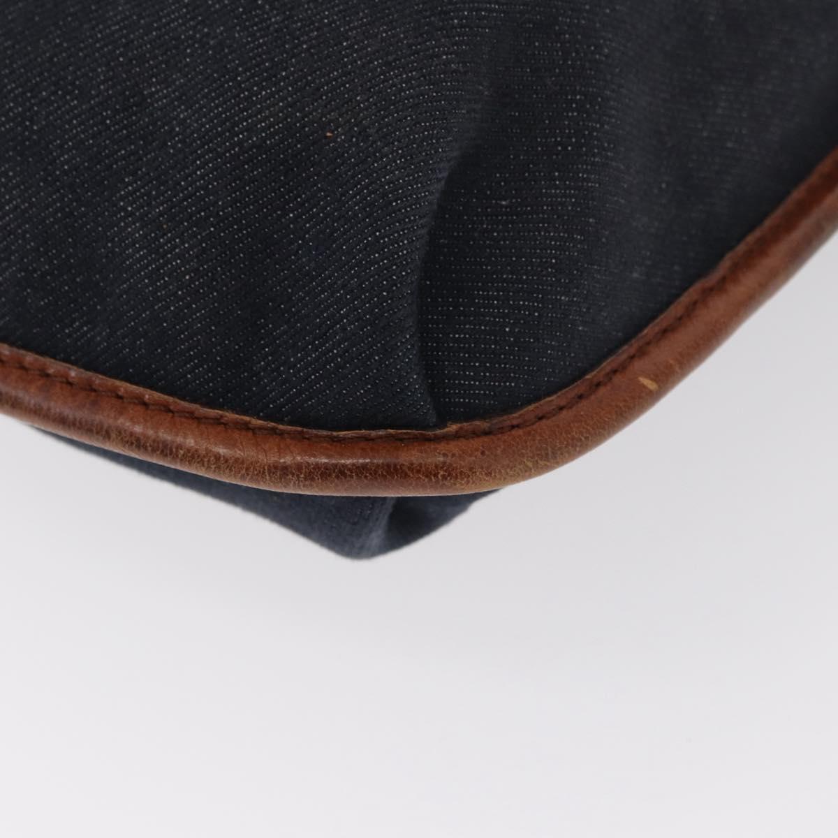 Chloe Shoulder Bag Denim Blue Gold Auth BA8433