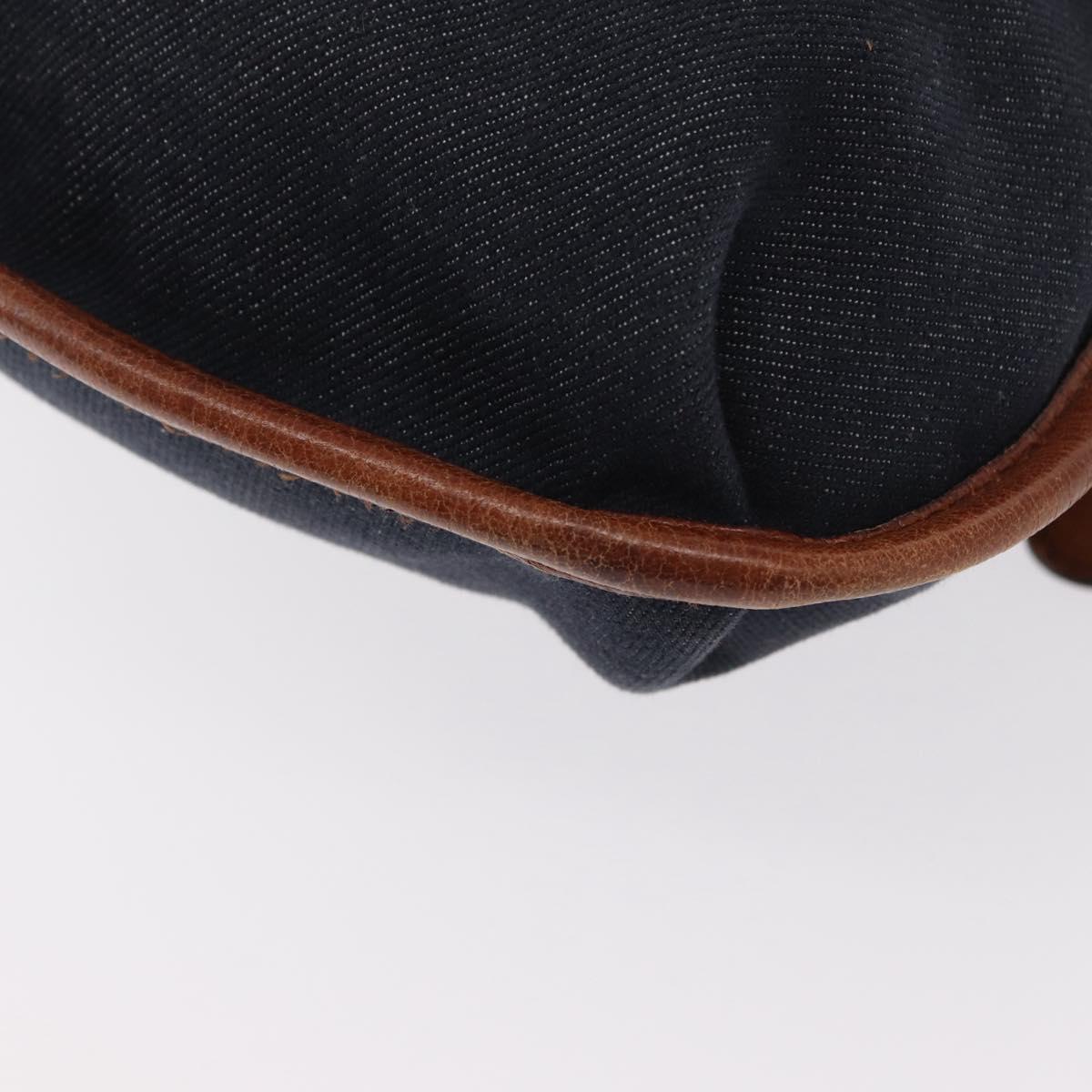 Chloe Shoulder Bag Denim Blue Gold Auth BA8433