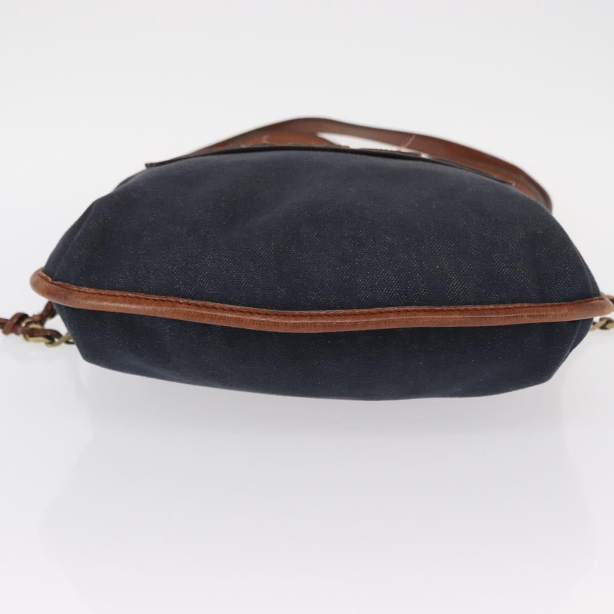 Chloe Shoulder Bag Denim Blue Gold Auth BA8433