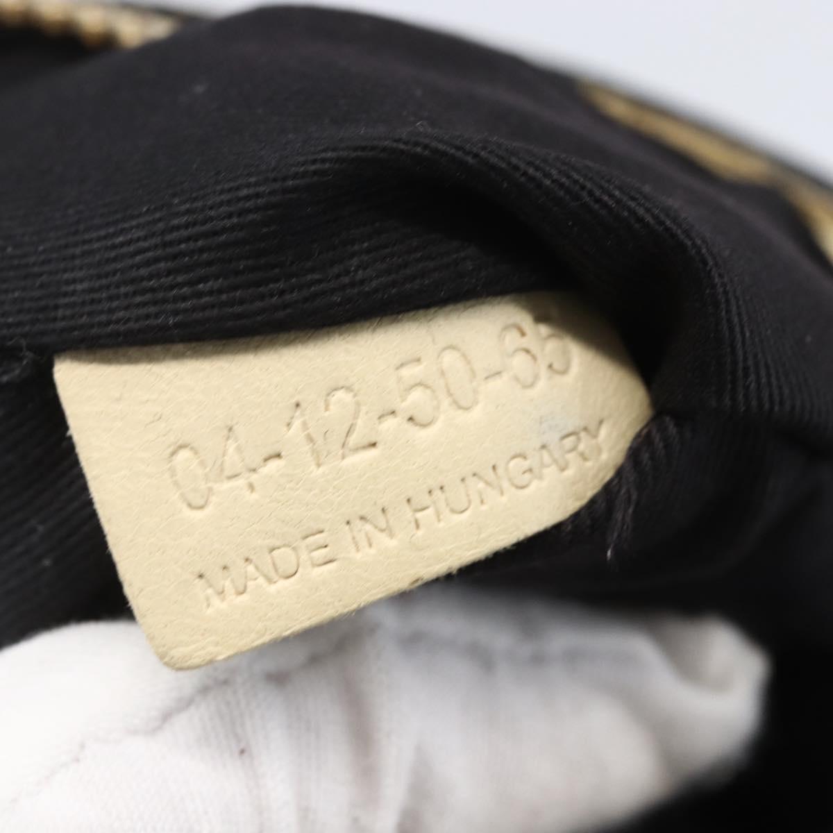 Chloe Etel Hand Bag Leather 2way White Gold Auth BA8435