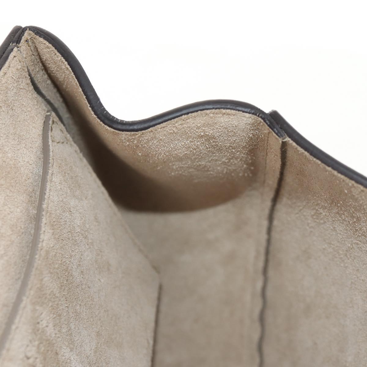 Chloe Chain Drew Shoulder Bag Leather Blue Gold Auth BA8436V