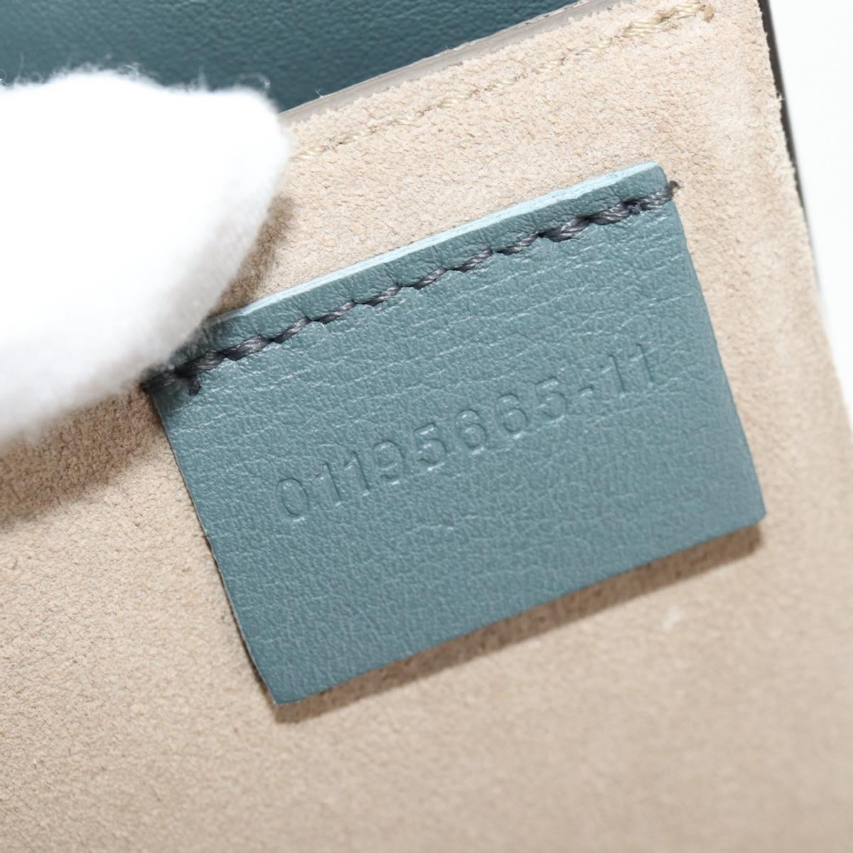 Chloe Chain Drew Shoulder Bag Leather Blue Gold Auth BA8436V