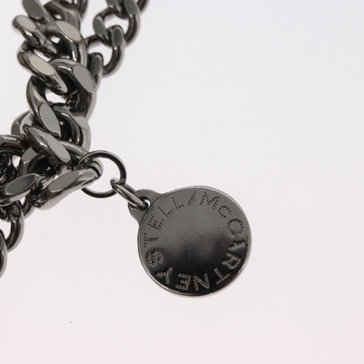 Stella MacCartney Chain Falabella Bag polyester Beige Silver 371223 Auth BA8438