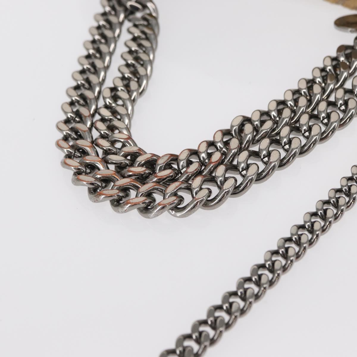 Stella MacCartney Chain Falabella Bag polyester Beige Silver 371223 Auth BA8438