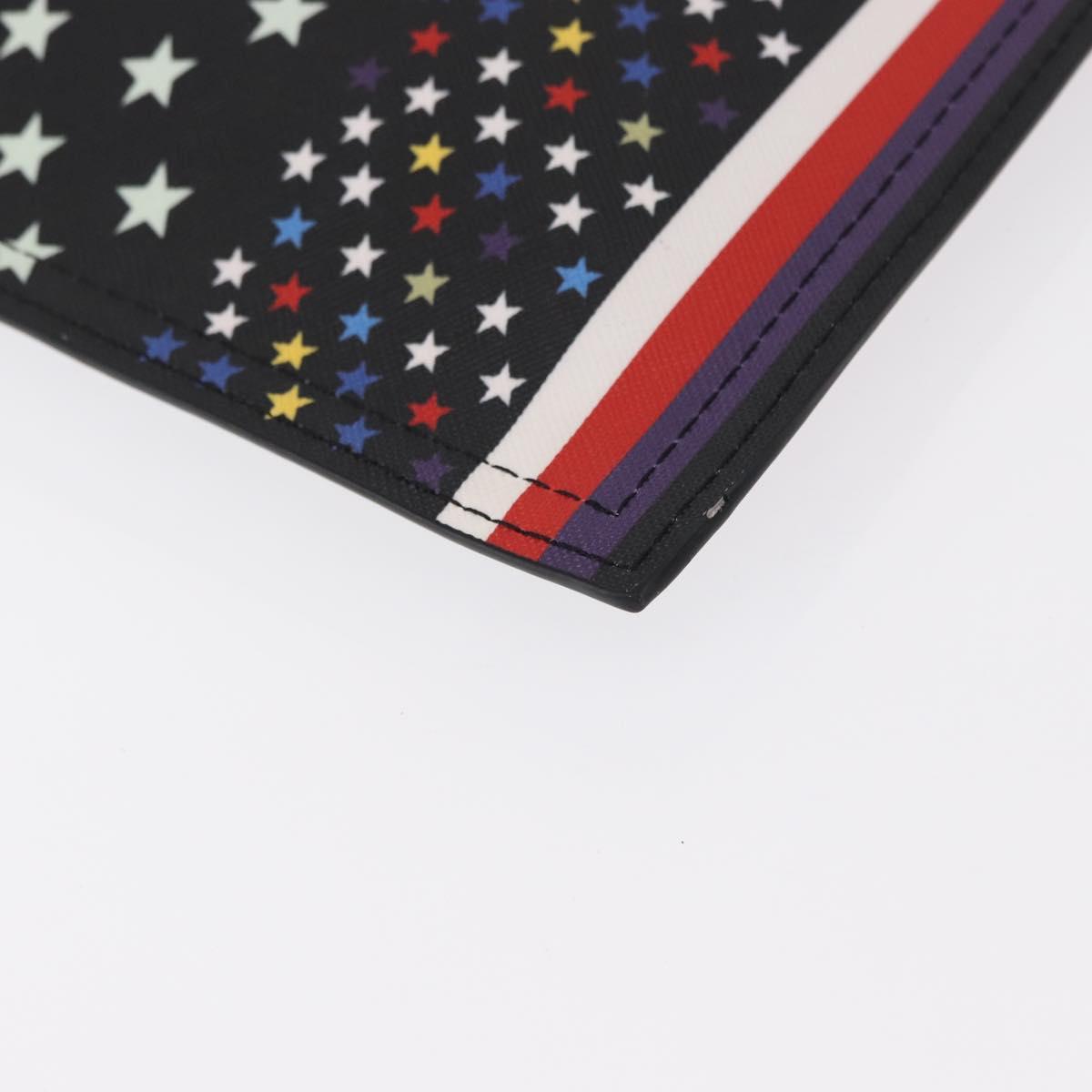 GIVENCHY Clutch Bag Leather Black Silver Auth BA8441