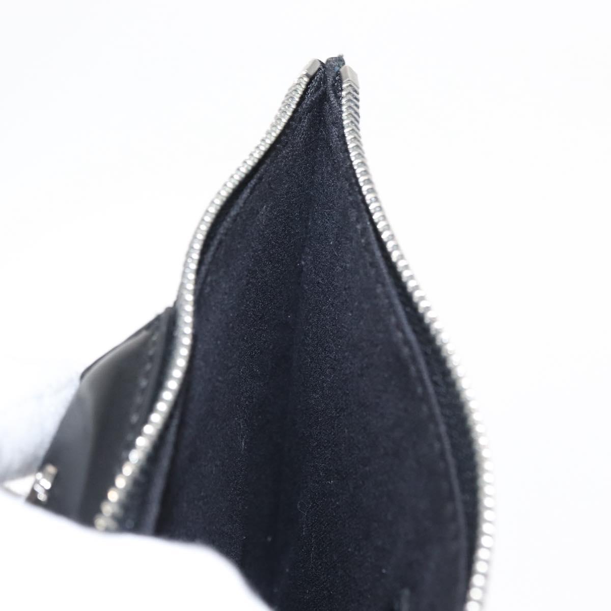 GIVENCHY Clutch Bag Leather Black Silver Auth BA8441