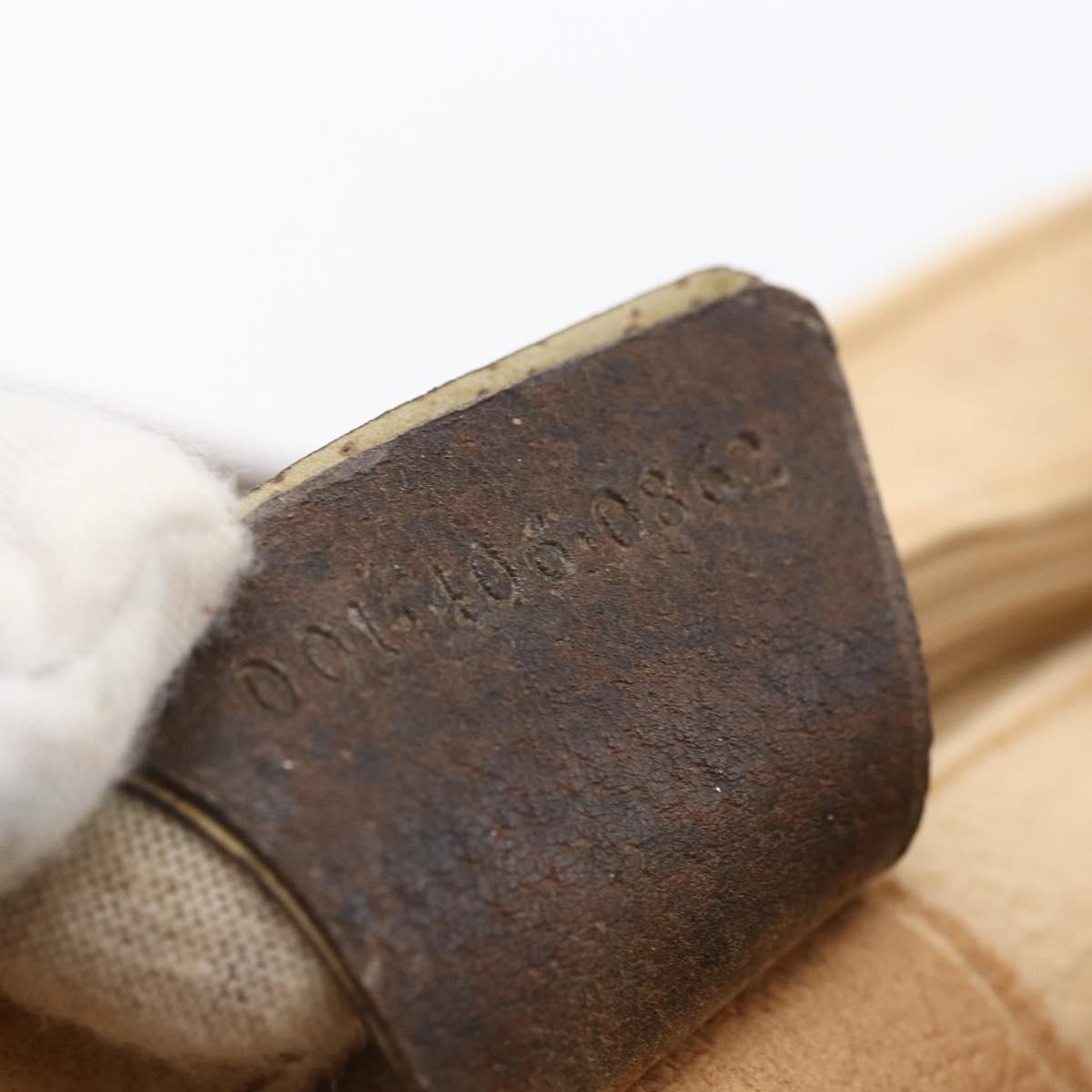 GUCCI GG Supreme Shoulder Bag PVC Beige Gold Auth BA8447