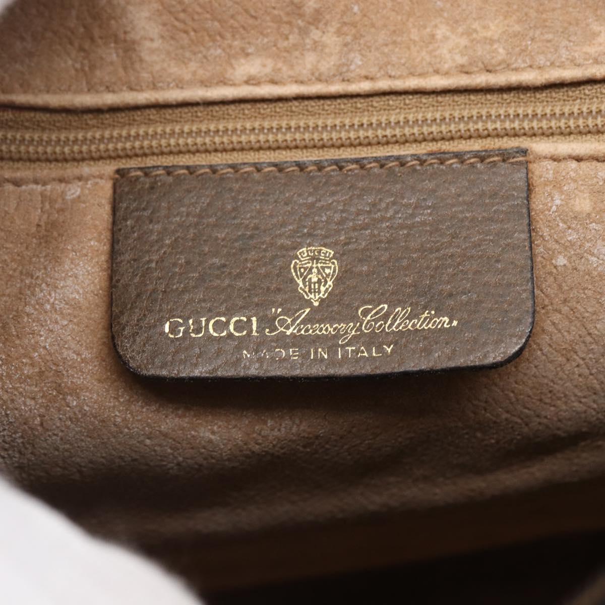 GUCCI GG Supreme Web Sherry Line Boston Bag PVC Beige Gold 39 02 006 Auth BA8449