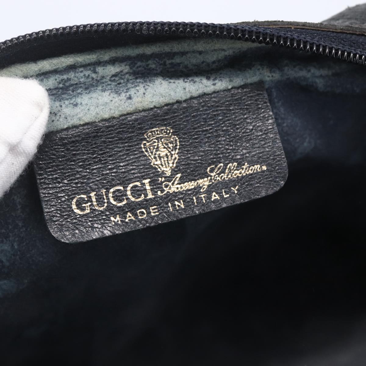 GUCCI GG Canvas Sherry Line Clutch Bag Red Navy 14.014.3553 Auth BA8450