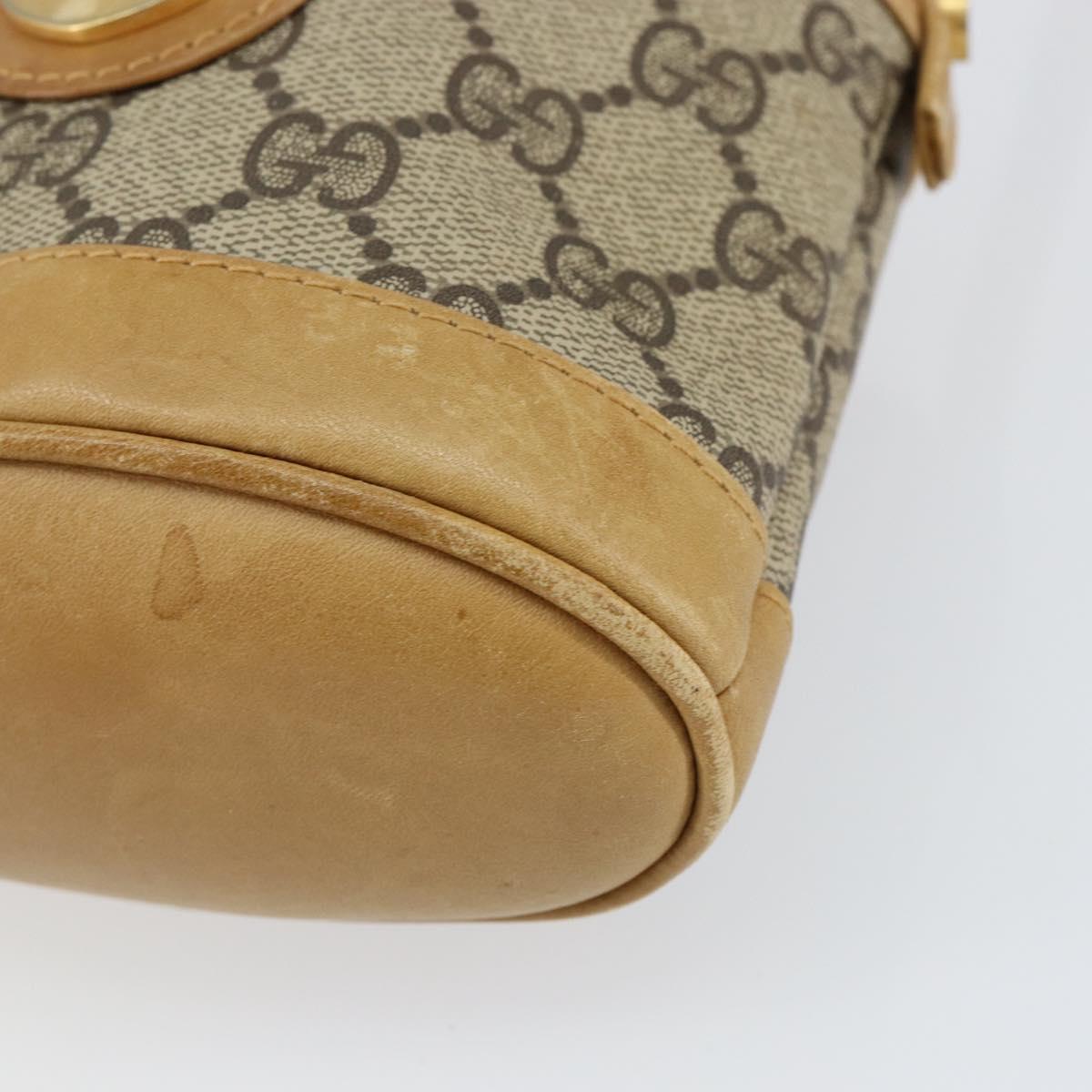 GUCCI GG Supreme Shoulder Bag PVC Beige Gold 001 261 0952 Auth BA8451