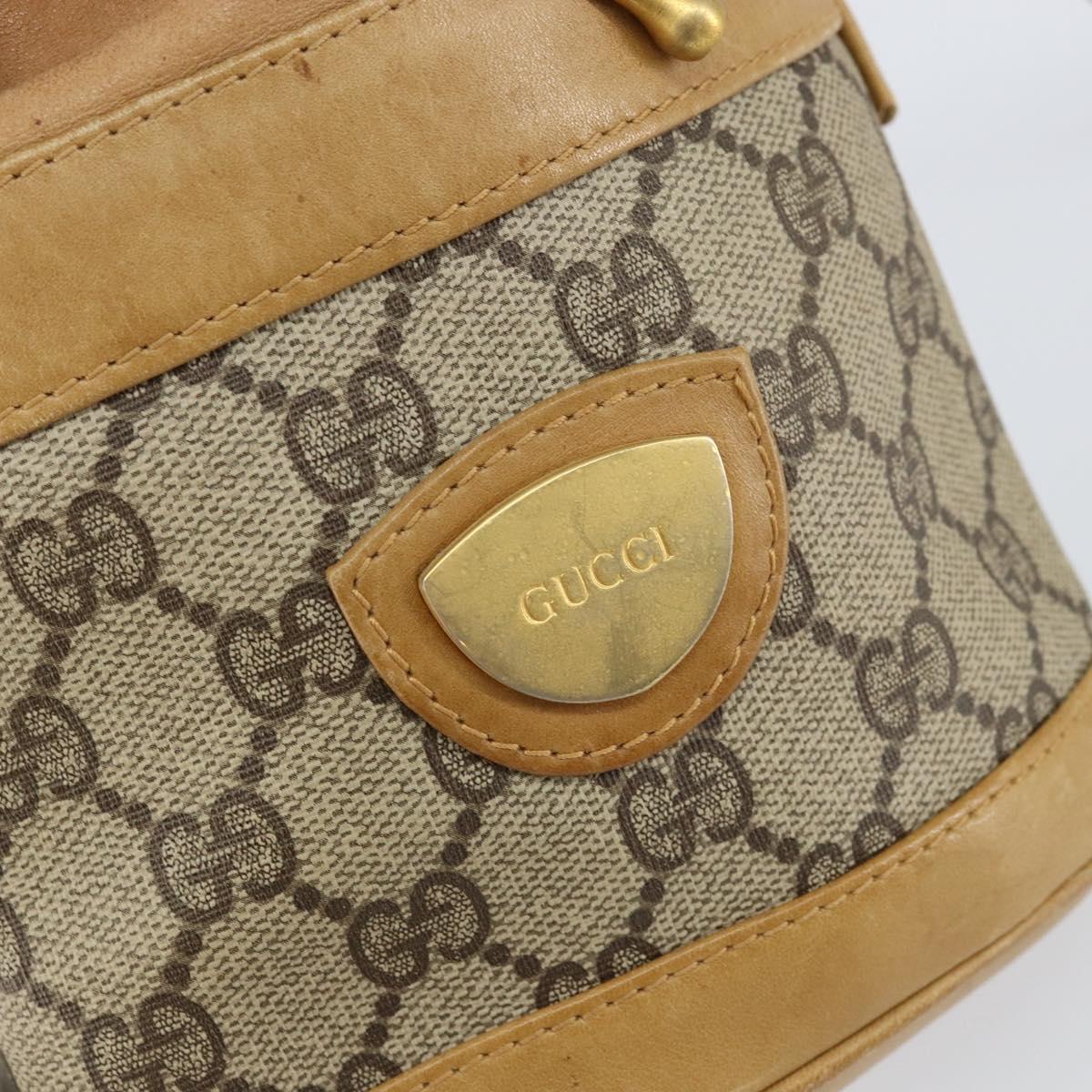 GUCCI GG Supreme Shoulder Bag PVC Beige Gold 001 261 0952 Auth BA8451