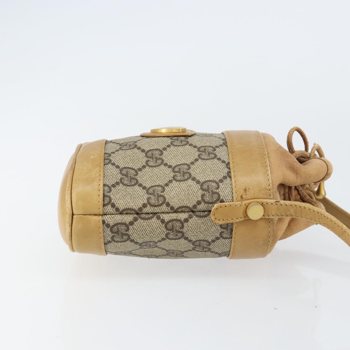GUCCI GG Supreme Shoulder Bag PVC Beige Gold 001 261 0952 Auth BA8451