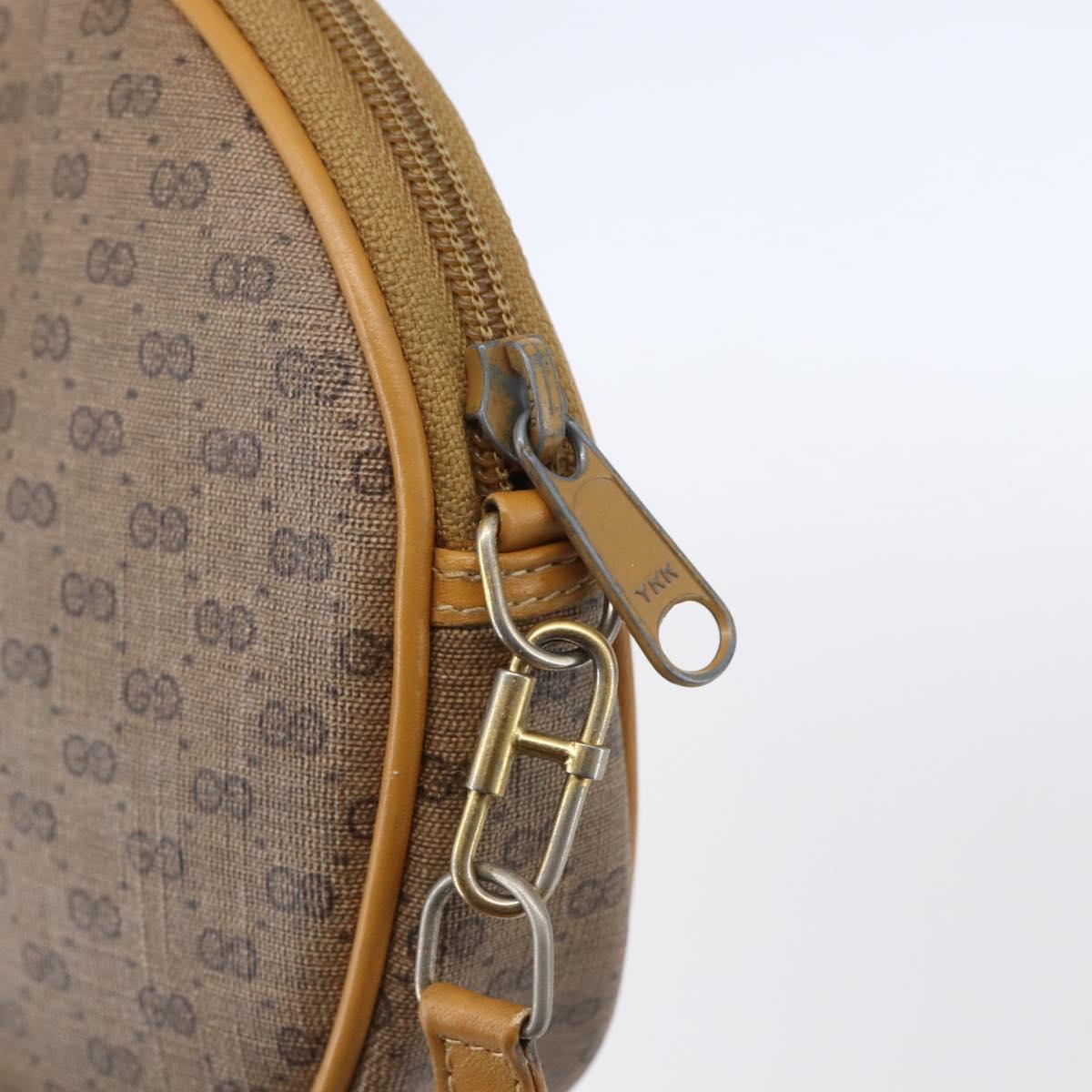 GUCCI Micro GG Supreme Shoulder Bag PVC Beige Gold 007 104 0013 Auth BA8452