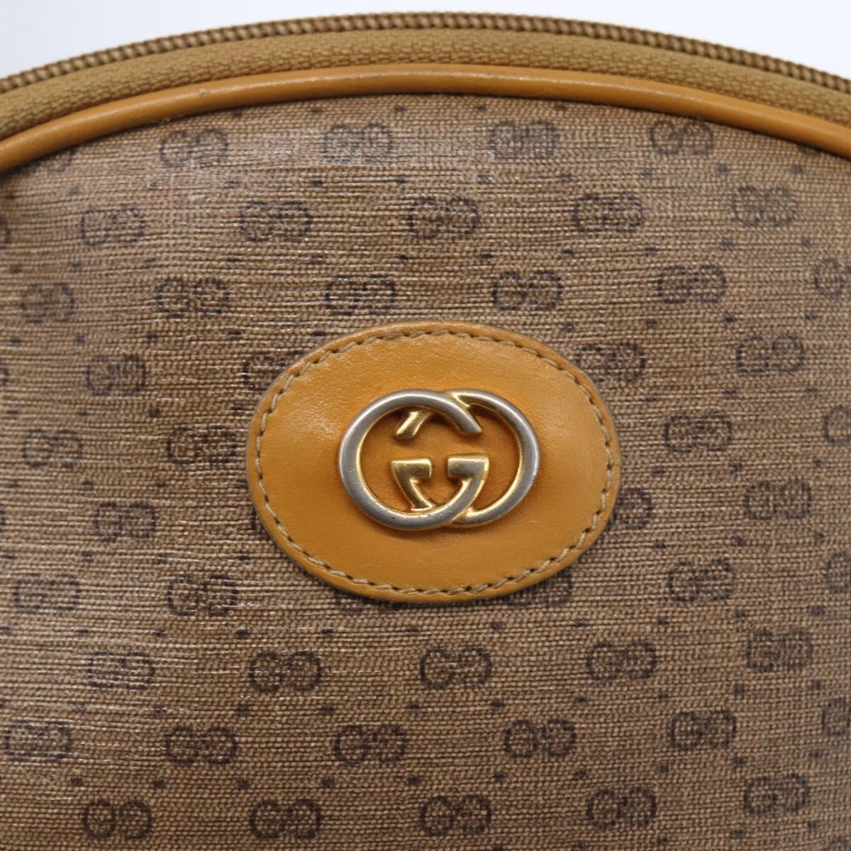 GUCCI Micro GG Supreme Shoulder Bag PVC Beige Gold 007 104 0013 Auth BA8452