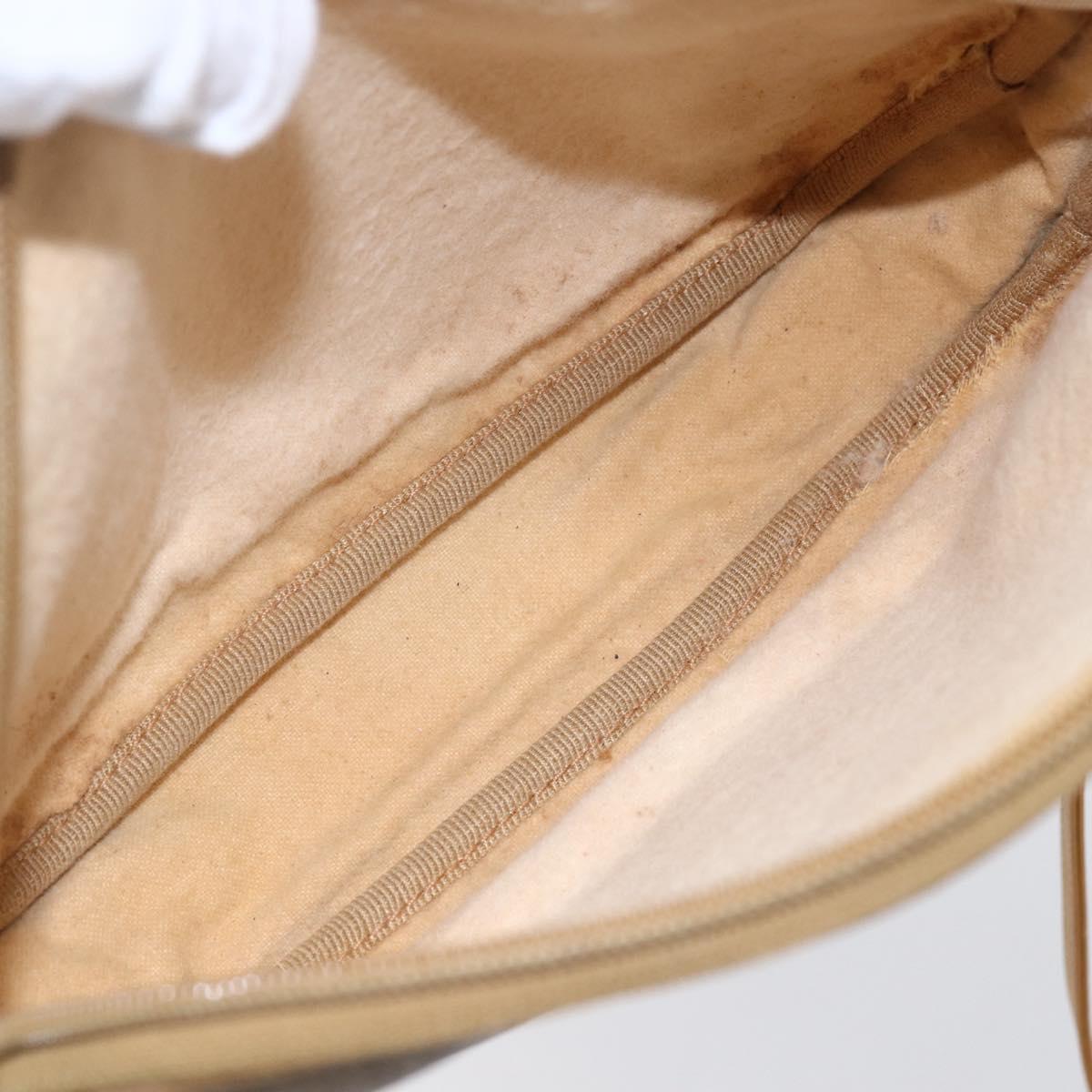 GUCCI Micro GG Supreme Shoulder Bag PVC Beige Gold 007 104 0013 Auth BA8452