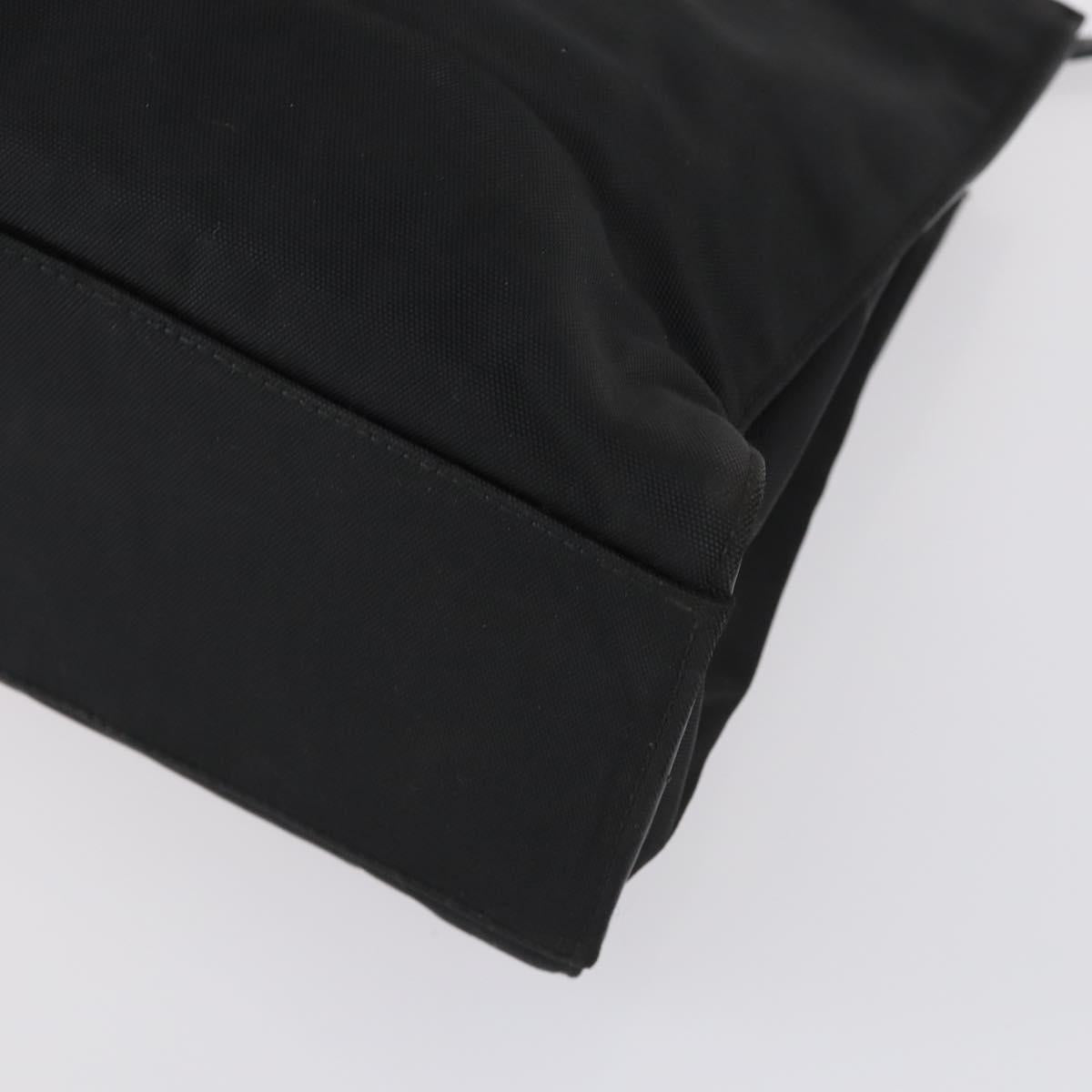 GUCCI GG Canvas Bamboo Tote Bag Nylon 2way Black Silver 002 1016 Auth BA8455