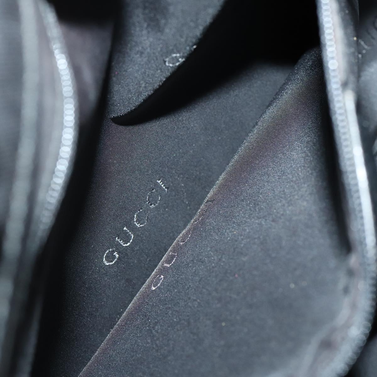 GUCCI GG Canvas Bamboo Tote Bag Nylon 2way Black Silver 002 1016 Auth BA8455