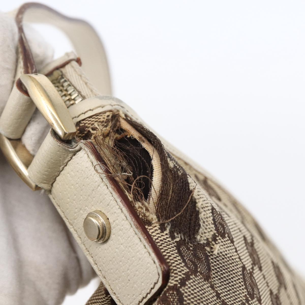 GUCCI GG Canvas Abbey Shoulder Bag Beige Gold 131326 Auth BA8457