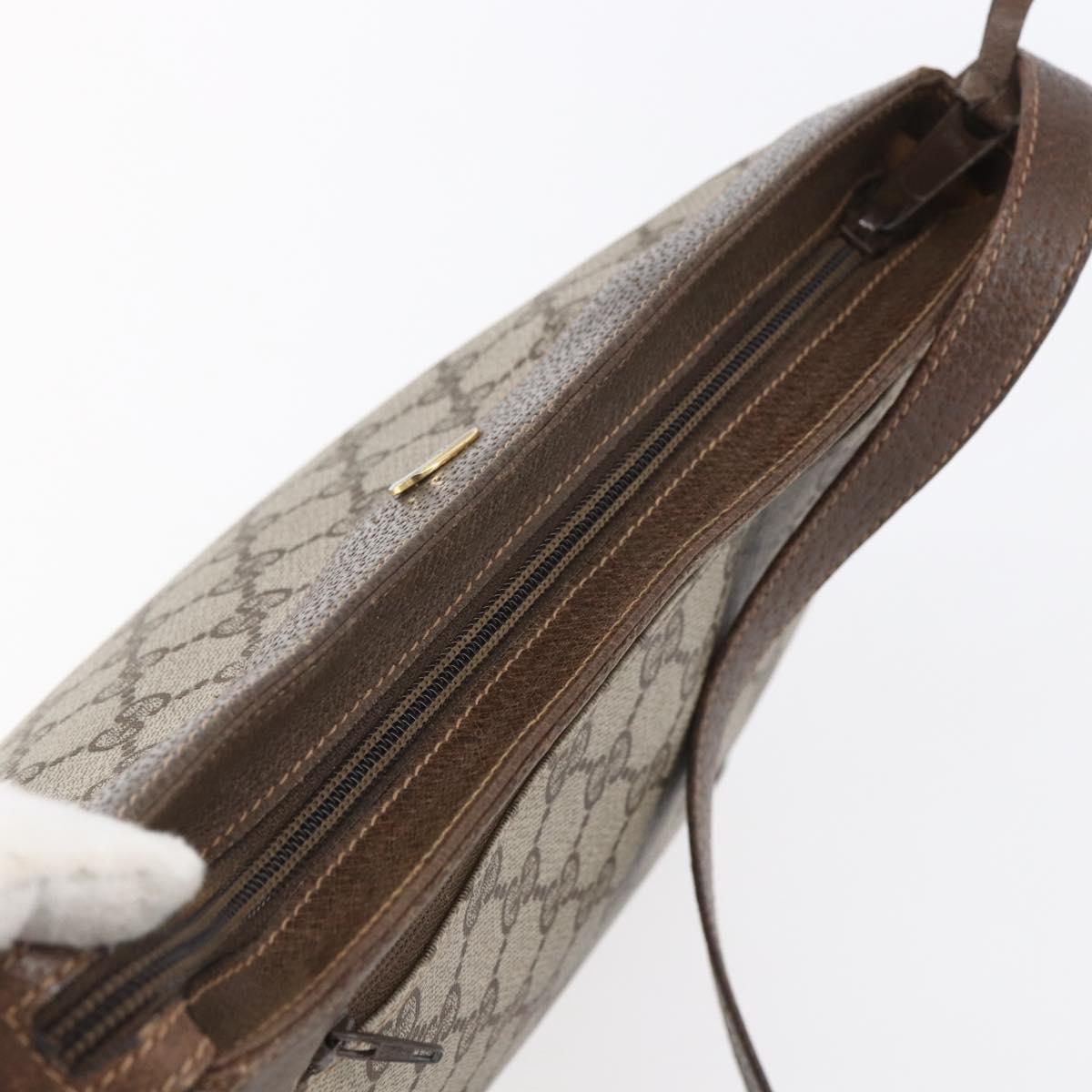 GUCCI GG Supreme Shoulder Bag PVC Beige Gold 32 02 022 Auth BA8458