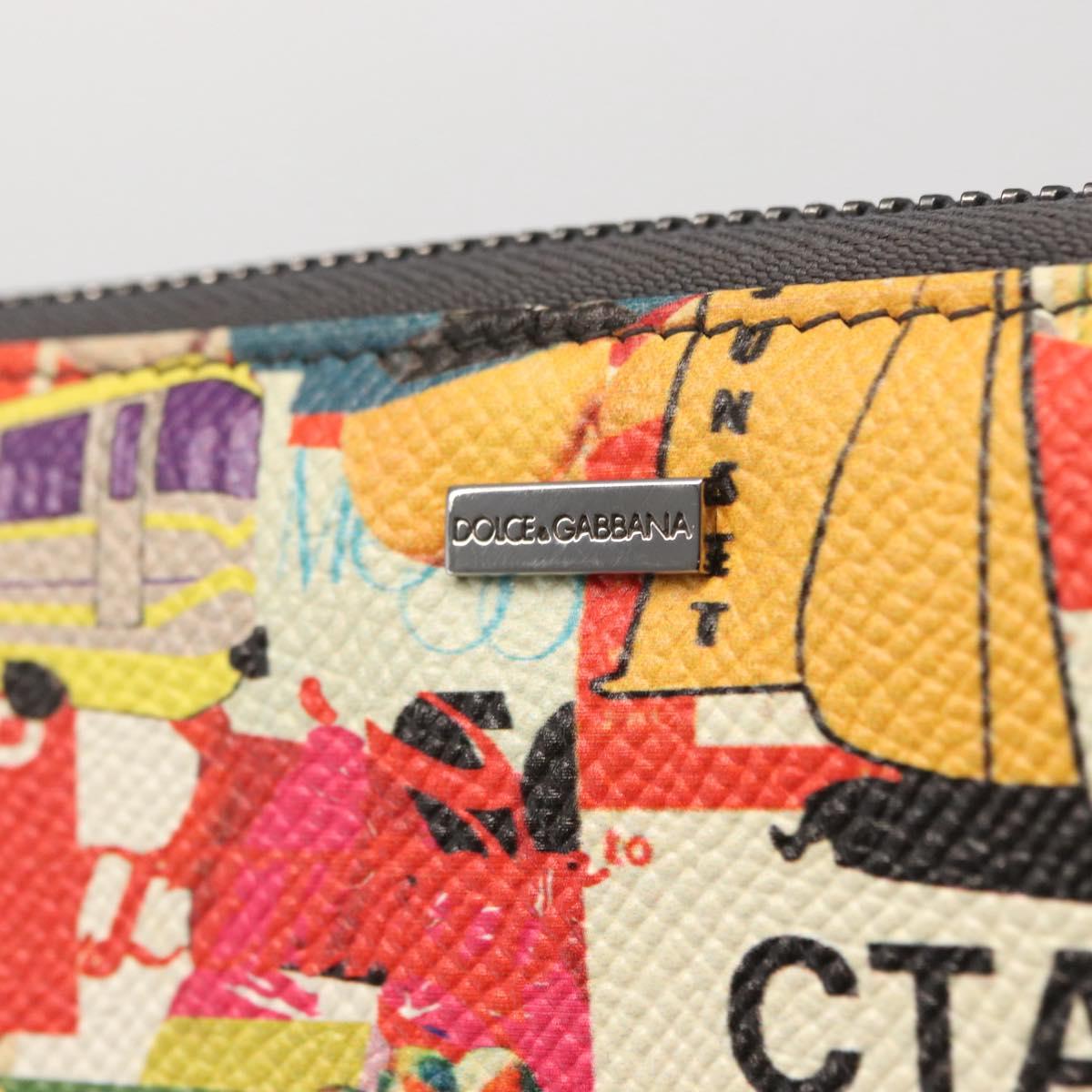 DOLCE&GABBANA Long Wallet Leather Multicolor Auth BA8461