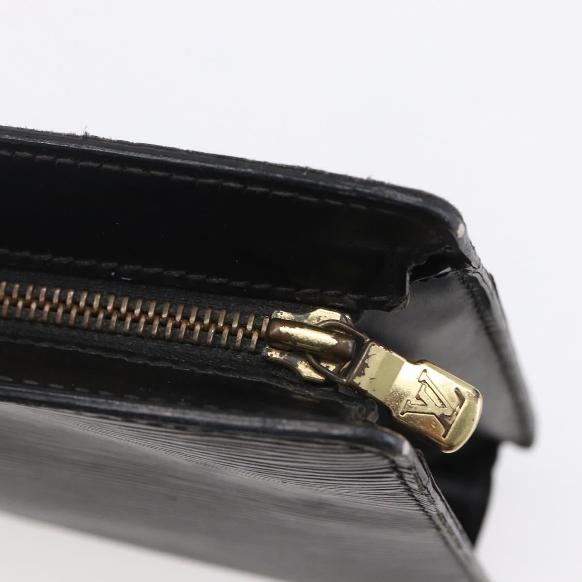 LOUIS VUITTON Epi Pochette Homme Clutch Bag Black M52522 LV Auth BA8471