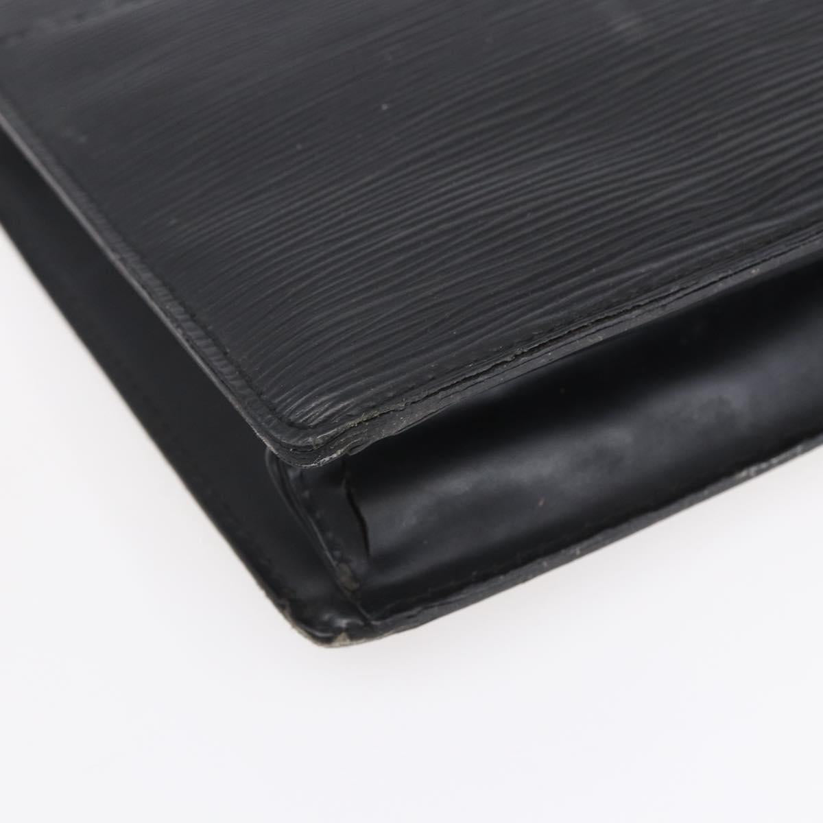 LOUIS VUITTON Epi Pochette Homme Clutch Bag Black M52522 LV Auth BA8471