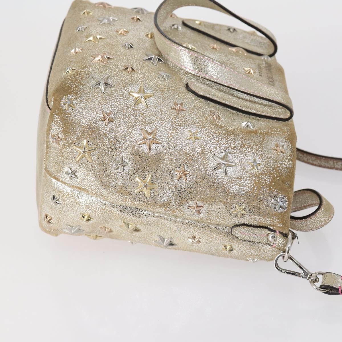 BURBERRY Jimmy Choo Shoulder Bag Nylon Leather 2 Set Beige Ivory Auth BA8473