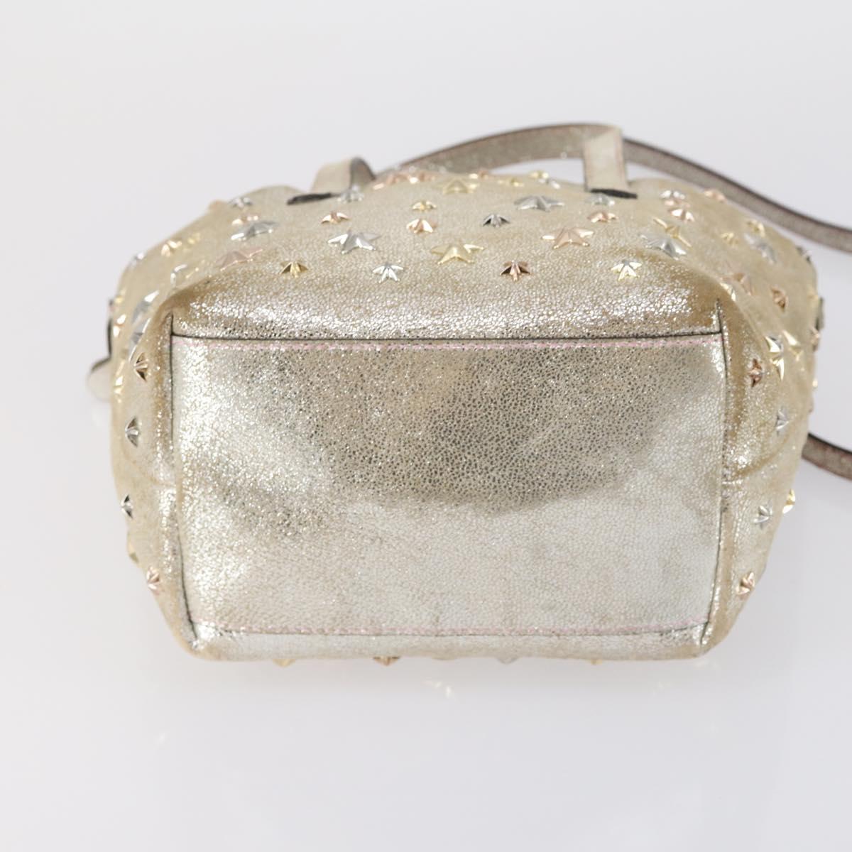 BURBERRY Jimmy Choo Shoulder Bag Nylon Leather 2 Set Beige Ivory Auth BA8473