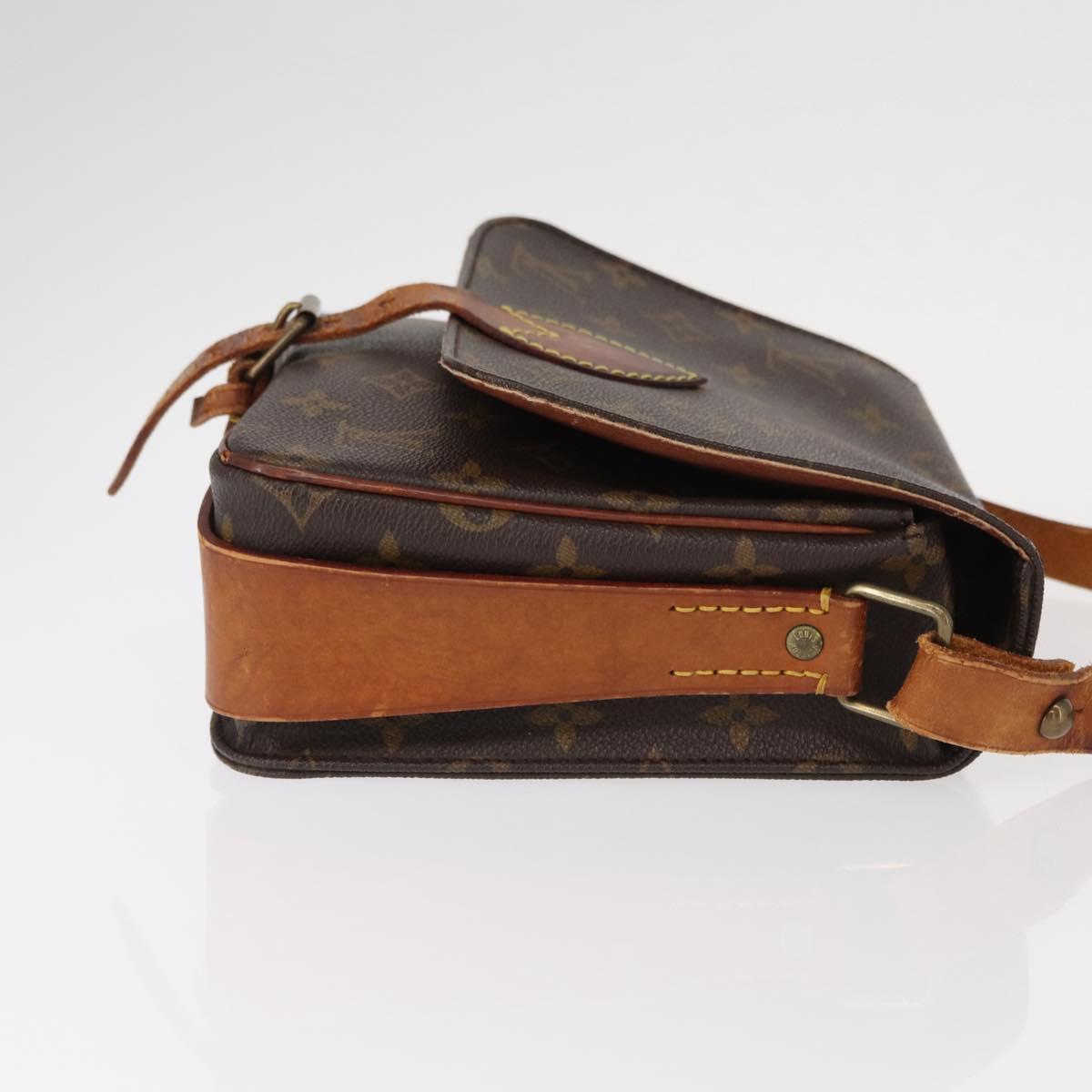 LOUIS VUITTON Monogram Cartouchiere MM Shoulder Bag M51253 LV Auth BA8476