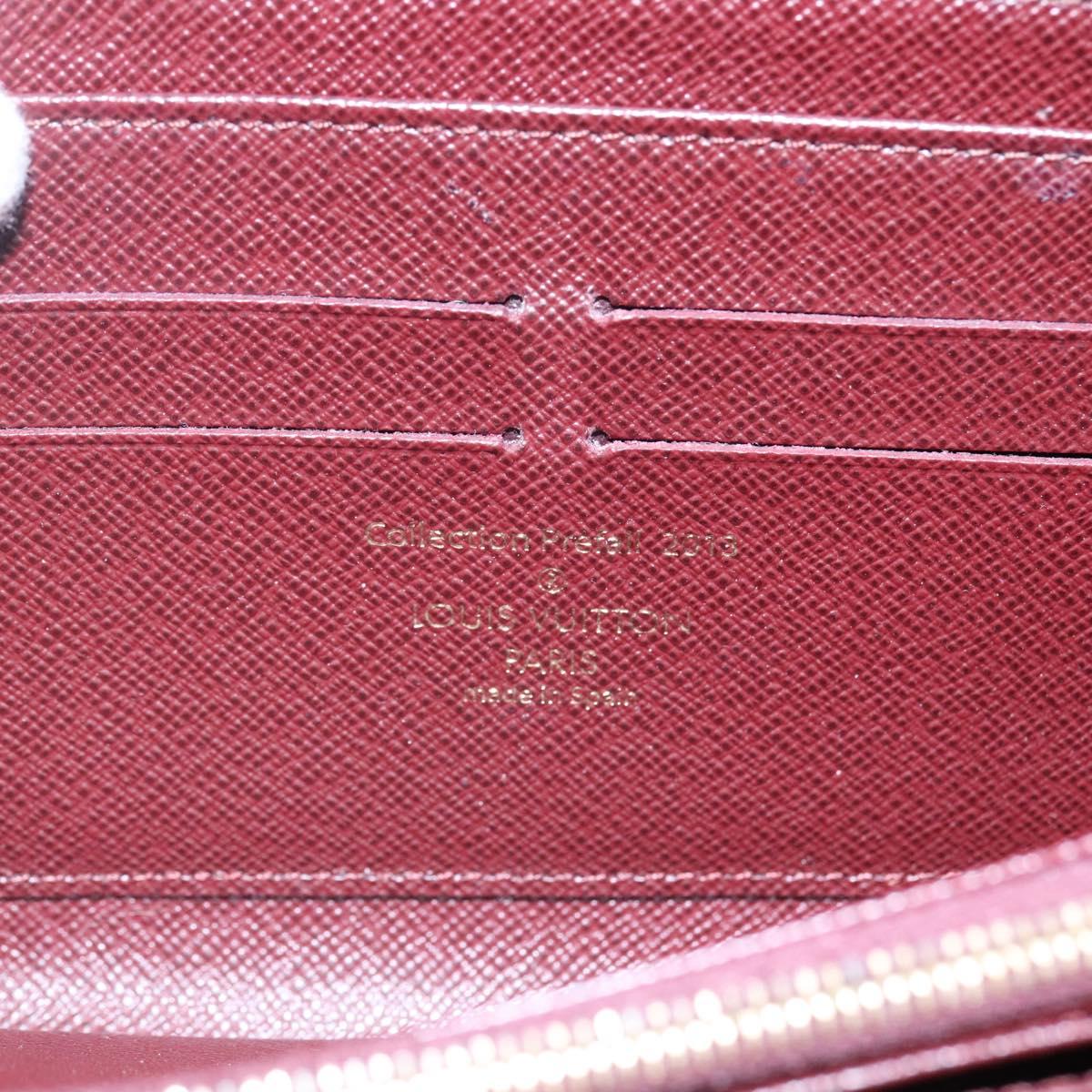 LOUIS VUITTON Damie Payette Zippy Wallet Long Wallet Red N63174 LV Auth BA847AM
