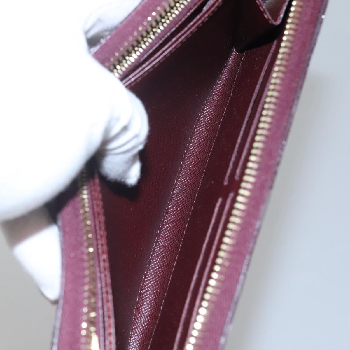LOUIS VUITTON Damie Payette Zippy Wallet Long Wallet Red N63174 LV Auth BA847AM