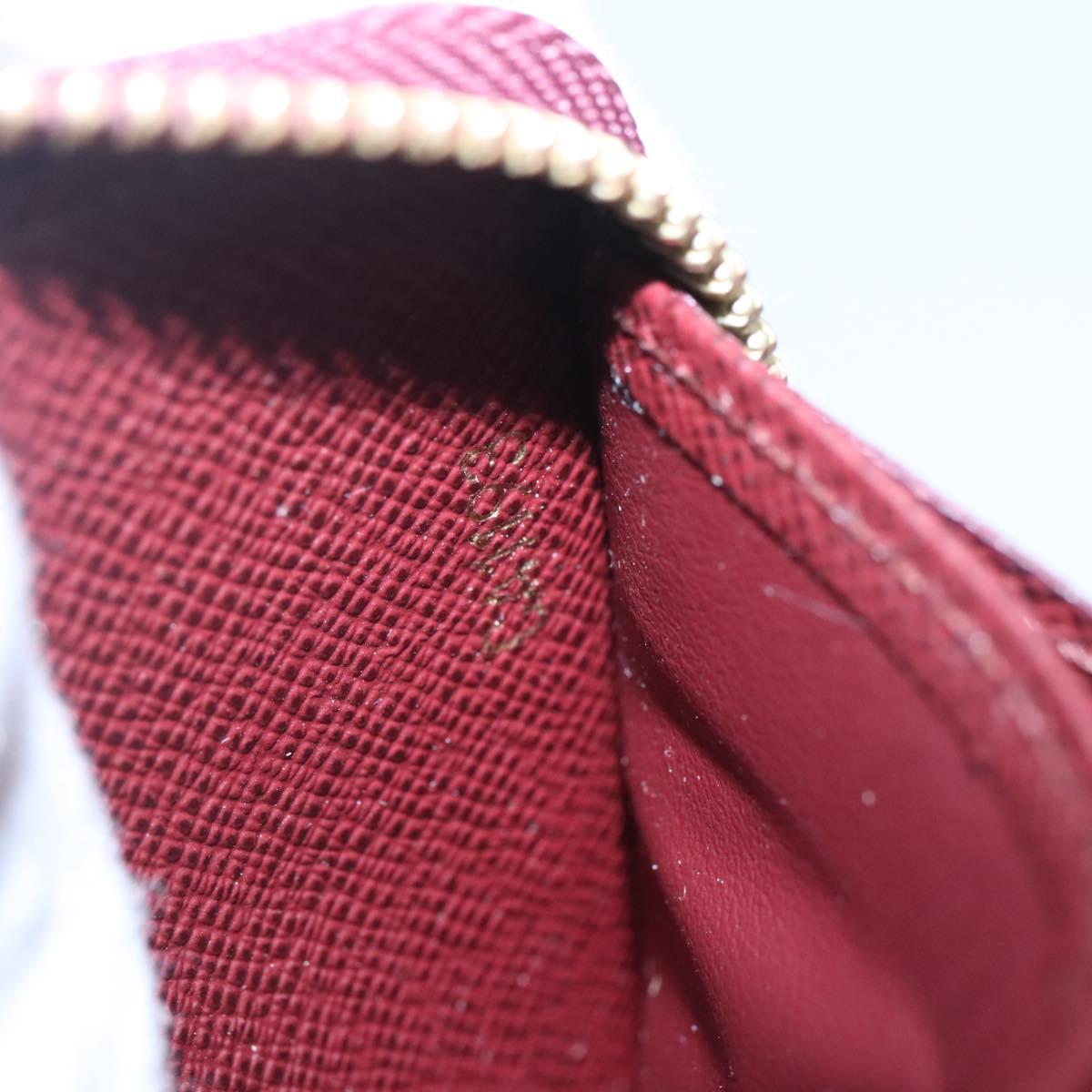 LOUIS VUITTON Damie Payette Zippy Wallet Long Wallet Red N63174 LV Auth BA847AM