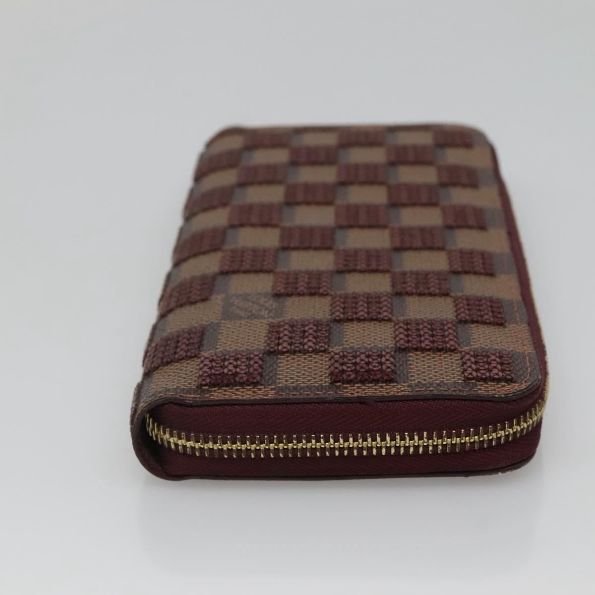 LOUIS VUITTON Damie Payette Zippy Wallet Long Wallet Red N63174 LV Auth BA847AM