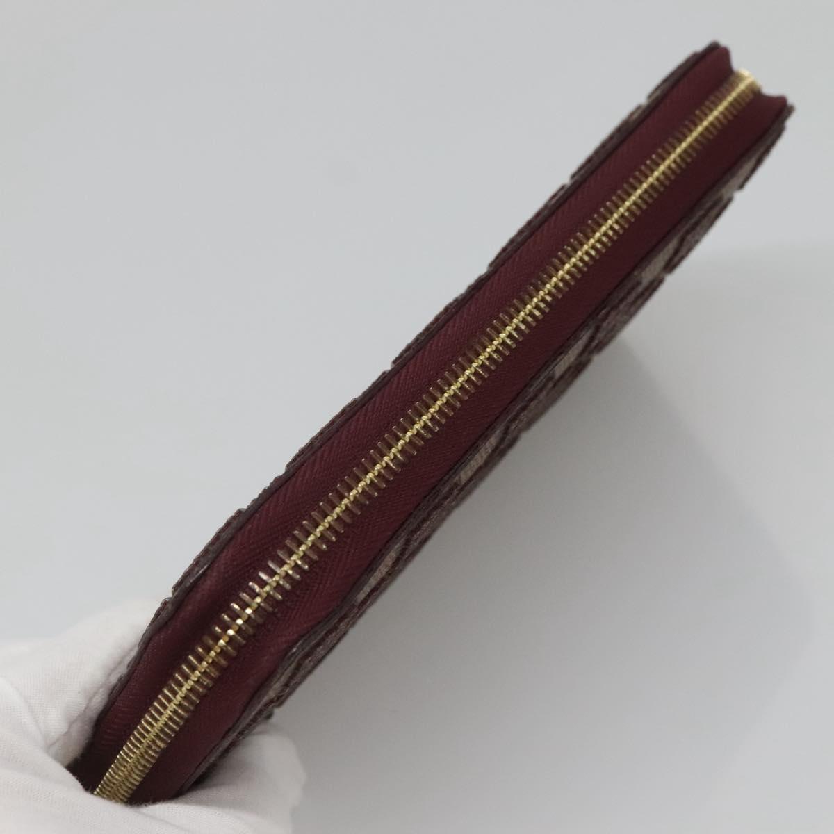 LOUIS VUITTON Damie Payette Zippy Wallet Long Wallet Red N63174 LV Auth BA847AM