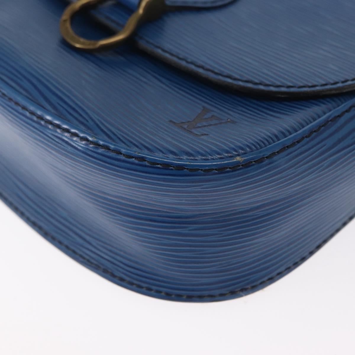 LOUIS VUITTON Epi Saint Cloud PM Shoulder Bag Blue M52195 LV Auth BA8480