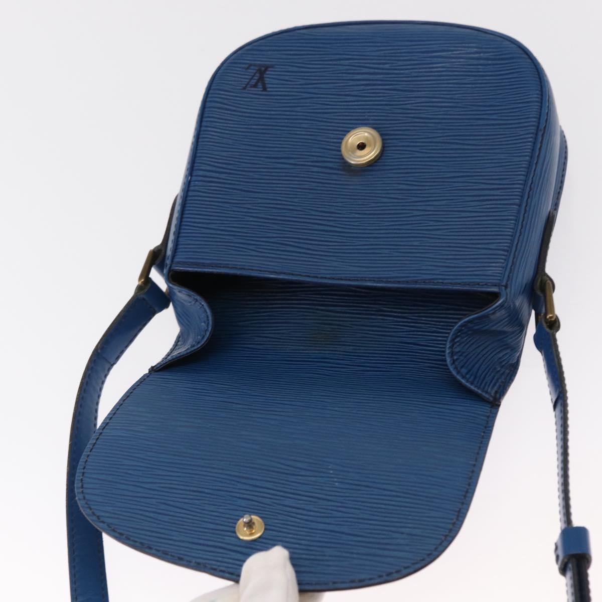LOUIS VUITTON Epi Saint Cloud PM Shoulder Bag Blue M52195 LV Auth BA8480
